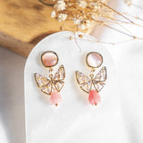 Enchanted Pink Butterfly Handmade Earring (Nationwide Delivery) - CNY Hampers & Gifts 2025