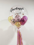21st Birthday package with numeric foil and bubble balloon