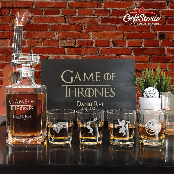 Personalized "Seven Kingdom" Whiskey Decanter Set (6-8 working days)