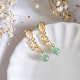 Bamboo Aventurine Handmade Earring