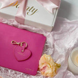 Personalised Fuschia Pouch and Keychain Set (Klang Valley Delivery)