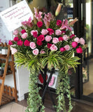 Hot Pink Flowers Stand