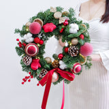 Merry & Bright Festive X’Mas Wreath With LED Fairy Lights (Klang Valley Delivery Only)