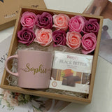 Personalised Gift Box With Mug and Soap Roses (Nationwide Delivery)