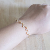 Effulgent Handmade Gold Bracelet #1 Leaf - Valentine's Day Flowers & Gifts 2025