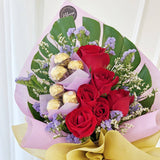 Flowers With Ferrero Rocher Hand Bouquet 02