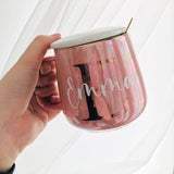 Personalised Iridescent Coffee Mug with Lid & Spoon Gift Set (Nationwide Delivery)