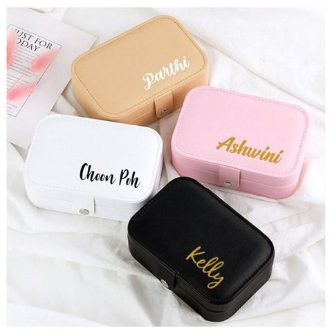 'Mother's Day 2024' 'Luxury Vault' Permanent Custom Name Personalized Jewellery Organizer Case Gift Set (Nationwide Delivery)