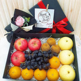 Fruits Gift Box With 1 Stalk Bouquet