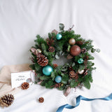 Winter Wonderland X'mas Wreath with LED Fairy Lights