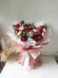 L size Carnation & Rose Flower Bouquet (Klang Valley Delivery Only)