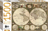 Vintage World Map Puzzle with Personalised Message on Box (Nationwide Delivery)