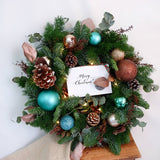 Winter Wonderland X'mas Wreath with LED Fairy Lights