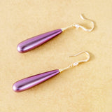 [Pure Gold Plated Series] Classy Purple Pearl Earring