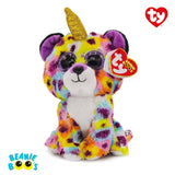 Ty Toys Beanie Boos Giselle The Rainbow Leopard With Horn Soft Toys (Nationwide Delivery)