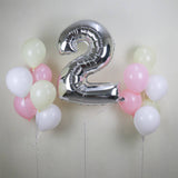 Delphine B Number Foil Balloon Bunch