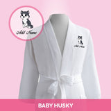 Personalised Premium Bathrobe: Baby Husky (Nationwide Delivery)