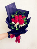 Red Fresh Rose Hand Bouquets