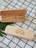 Personalized Wooden Pen Set (Double Pen) | (Nationwide Delivery)