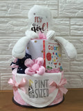 Baby Girl 2 Tier Diaper Cake Set A (West Malaysia Delivery Only)