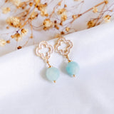 Lucky Clovers Amazonite Handmade Earring (Nationwide Delivery)