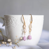 Pastel Fantasy Lavender Purple Tulip Handmade Earring - CNY Hampers & Gifts 2025