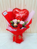 (Self Pick-up Only at Sg. Besi, KL on 14 Feb) Soap Roses & Ferrero Rocher With Balloon (Valentine's Day 2020)