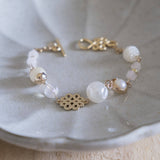 Lustrous Pearl Handmade Gold Bracelet #1