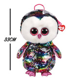 Ty Fashion - Owen The Multicolor Owl Sequins Backpack (Nationwide Delivery)
