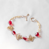 Oriental Fan In Red Handmade Bracelet - CNY Hampers & Gifts 2025