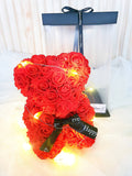 (Self Pick-up Only at Sg. Besi, KL on 14 Feb) Artificial Rose Bear 25cm Flower Boxes (Valentine's Day 2020)