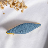 Instagrammable Tone Texture Leaf Hair Clip Polymer Clay Handmade Hair Clip