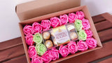 Soap Roses With 16pcs Ferrero Rocher Box