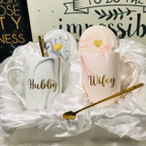 Personalised Marble Mug Set for Couple (with Lid & Spoon) (West Malaysia Delivery Only)