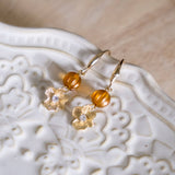 Golden Bronze Flower Gold Handmade Earring (5-7 Working Days)
