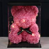 Artificial Mini Rose Bear In Boxes  (Klang Valley Delivery Only)