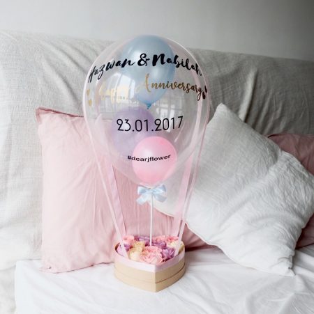 Pastel Hot Air Balloon Flower Box