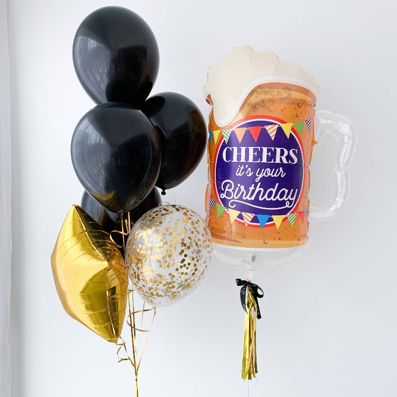 Cheer's It's Your Birthday - Beer Foil Balloon Bouquet