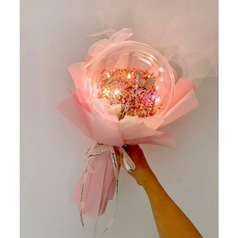 Acylic Bobo Baby Breath Bouquet (Johor Bahru Delivery) Giftr Malaysia's Leading Online Gift Shop