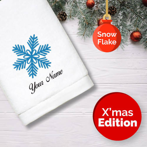 Personalised Towel | X'mas Snow Flake
