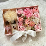 Personalised Soap Flowers Birthday/Anniversary Gift Box for Her