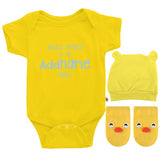 TeezBee Newest Member Boy - Baby Blue Text Gift Sets