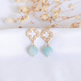 Lucky Clovers Amazonite Handmade Earring (Nationwide Delivery)