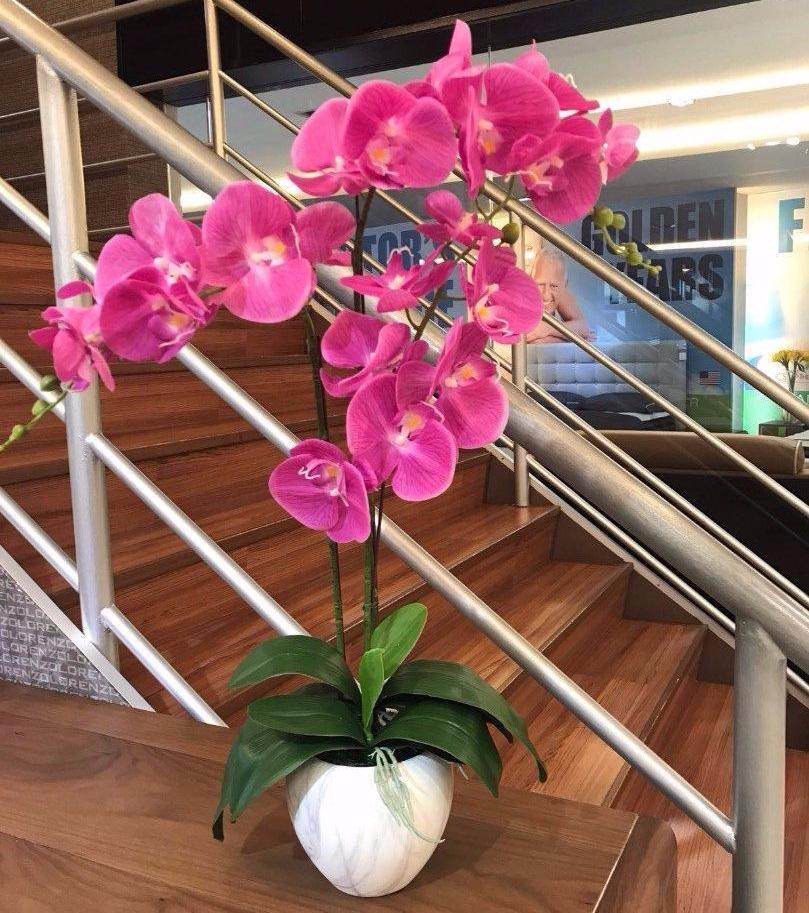 Artificial Purple Orchid in Vase