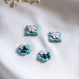 Cherry Blossom Stud Pack Polymer Clay Gold Handmade Earring
