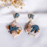 Instagrammable Tone Polymer Clay Gold Handmade Earring #7