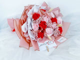 Red & Pink Soap Dried Flowers Bouquet (Klang Valley Delivery)