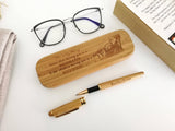 [Corporate Gift] Personalised Bamboo Pen Set with Wordings & Image (Nationwide Delivery)