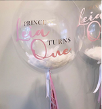 24’’ Single Feather filling Bubble Balloon