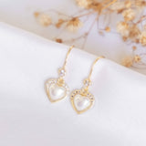 Heart And Pearl Handmade Gold Jewelry Set Earring Bracelet Necklace (Nationwide Delivery) Hari Raya 2024